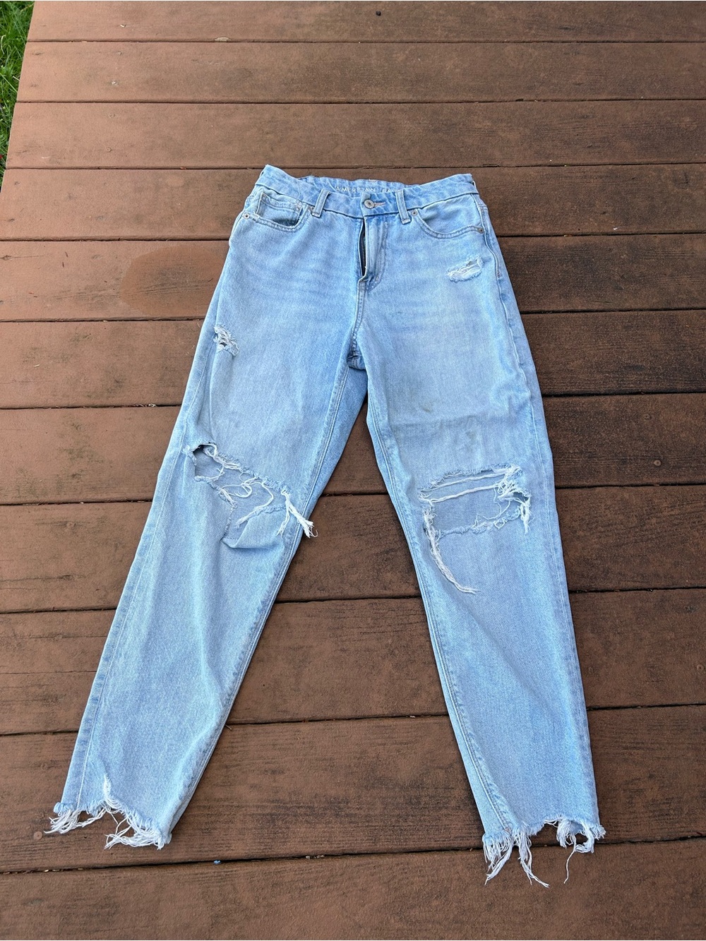 Light Blue Distressed Women's Jeans